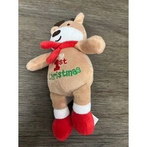 Baby Starters Reindeer Plush My First Christmas Stuffed Animal Red Scarf